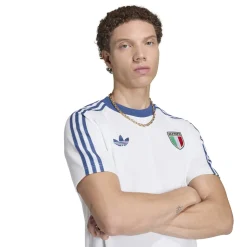 adidas Italië Originals T-Shirt Wit Blauw