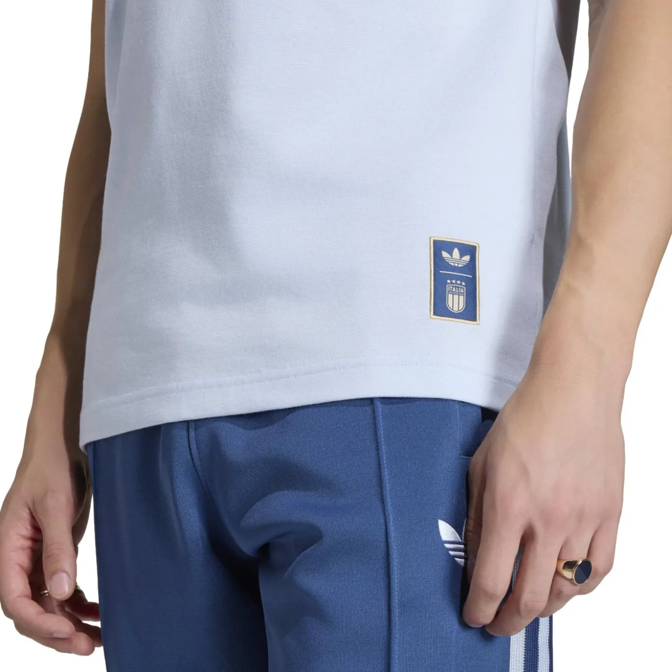 adidas Italië Originals T-Shirt Lichtblauw Blauw