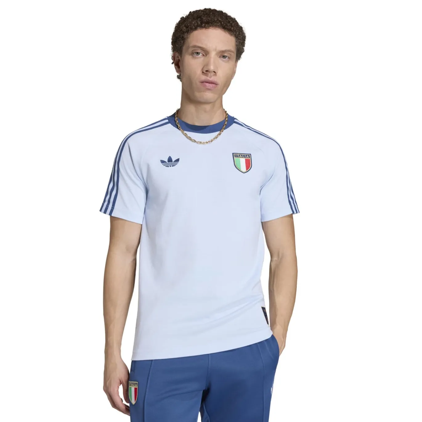 adidas Italië Originals T-Shirt Lichtblauw Blauw