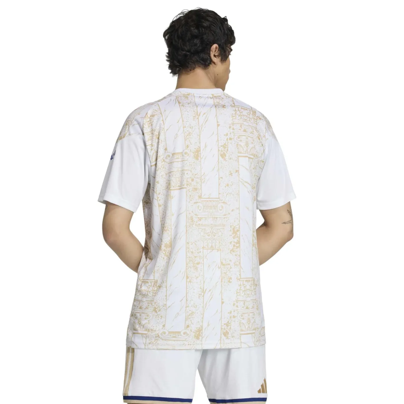 adidas Italië Pre-Match Trainingsshirt 2026-2028 Wit Goud Blauw