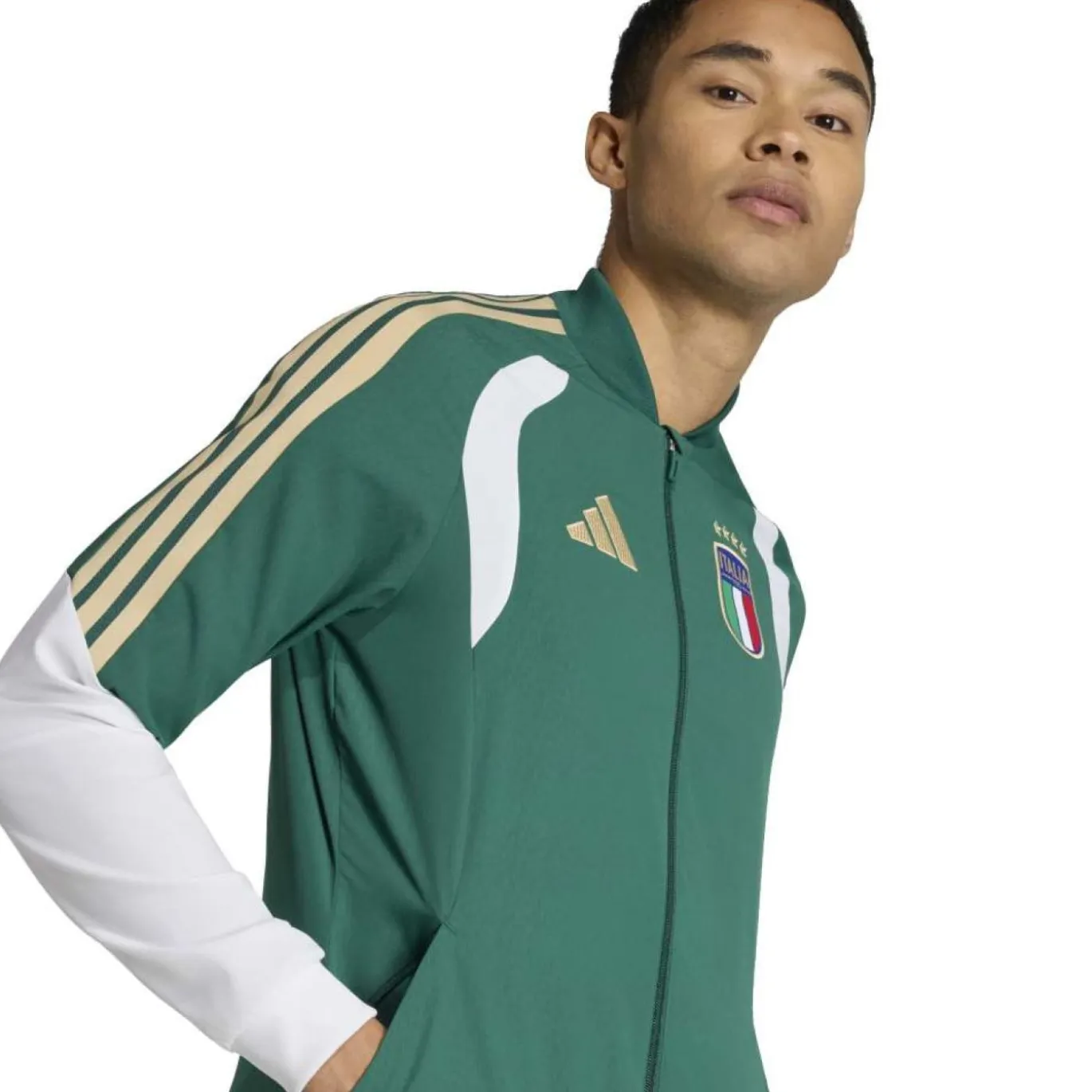 adidas Italië Presentatie Trainingsjack 2026-2028 Groen Wit Goud
