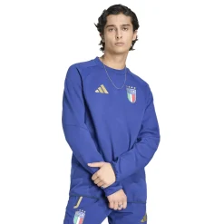 adidas Italië Tiro Travel Crew Sweater 2026-2028 Blauw Goud