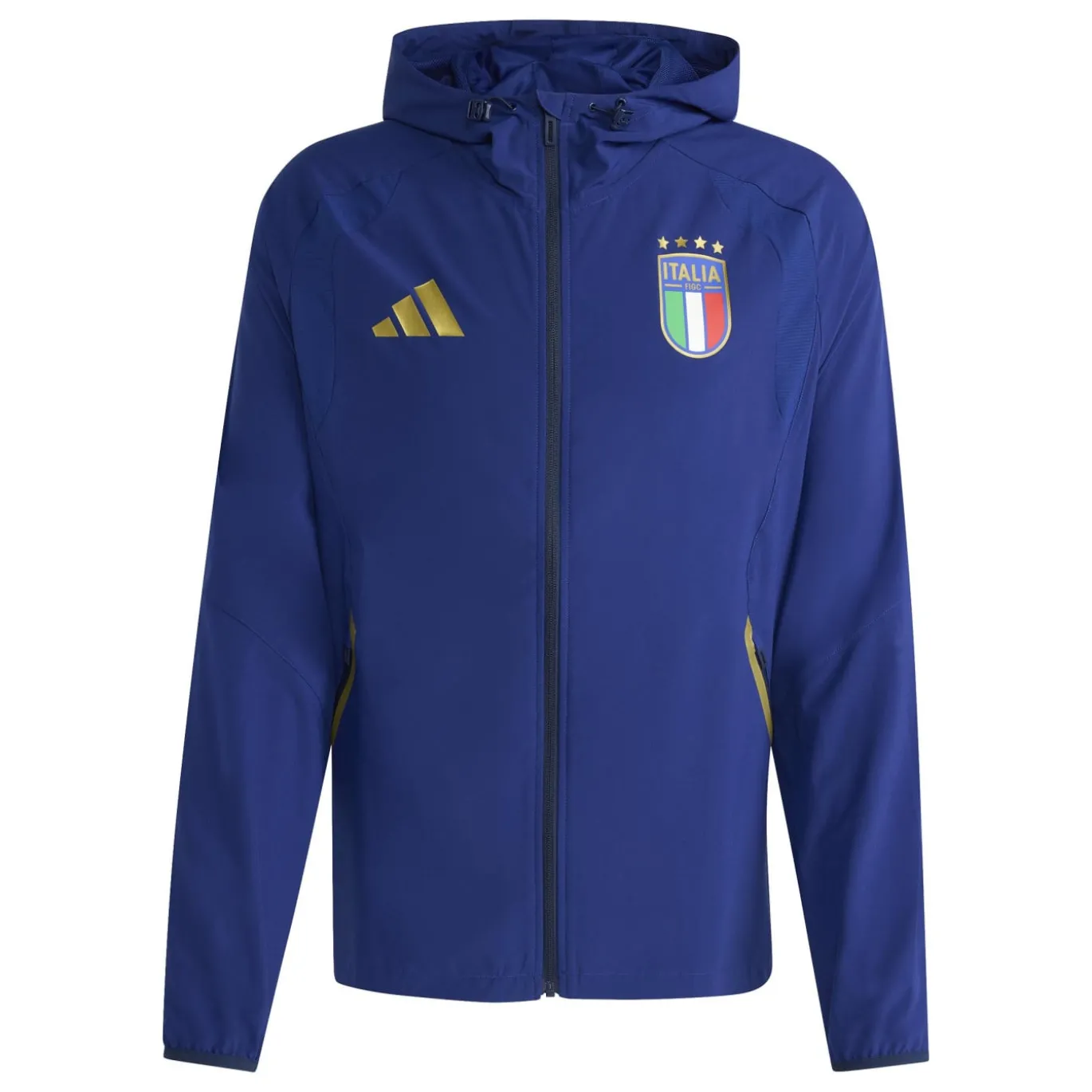 adidas Italië Tiro Travel Trainingsjack 2026-2028 Blauw Goud