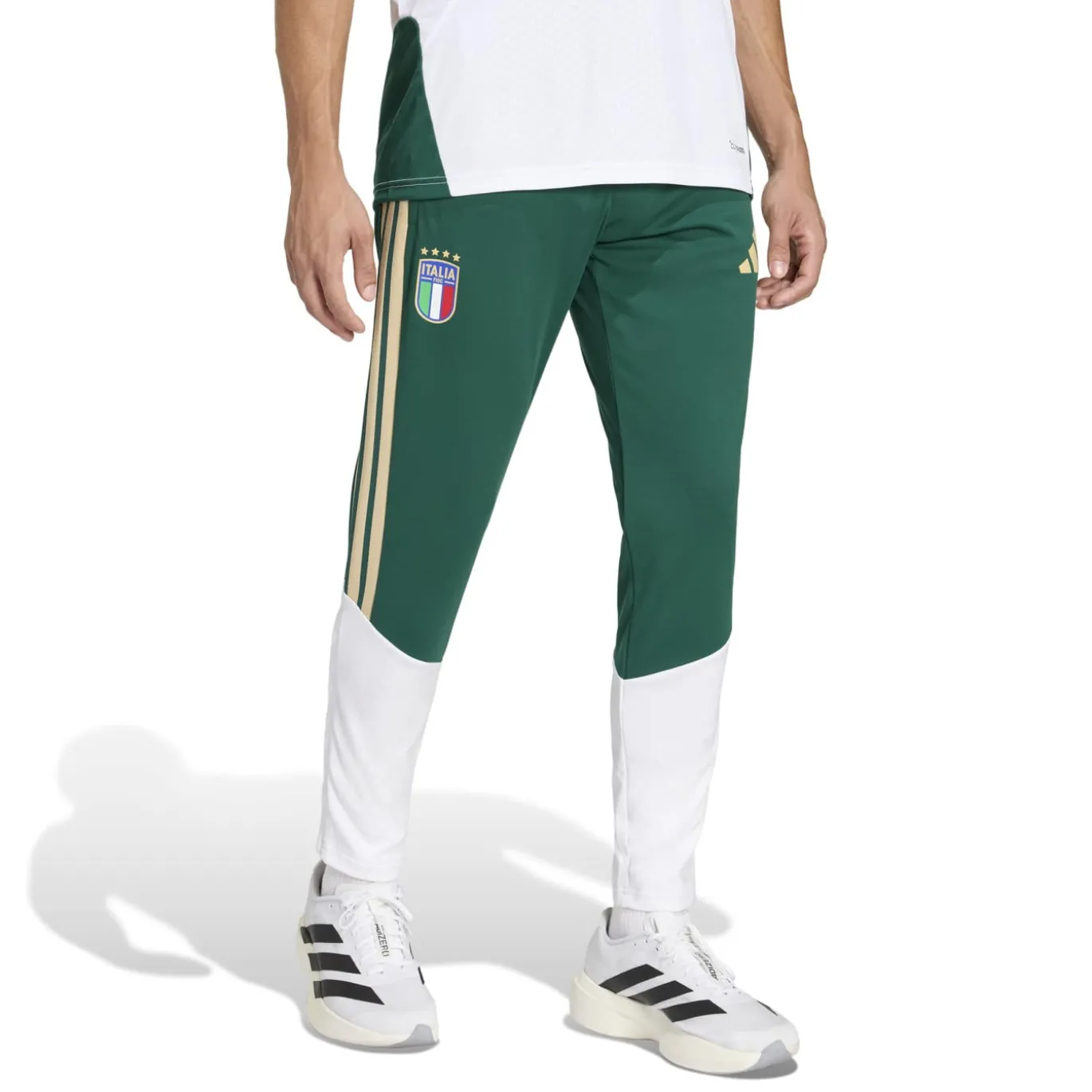adidas Italië Trainingspak Hooded 2026-2028 Wit Groen Goud
