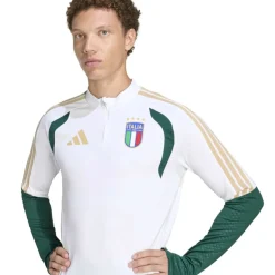 adidas Italië Trainingstrui 1/4-Zip 2026-2028 Wit Groen Goud