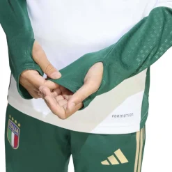 adidas Italië Trainingstrui 1/4-Zip 2026-2028 Kids Wit Groen Goud