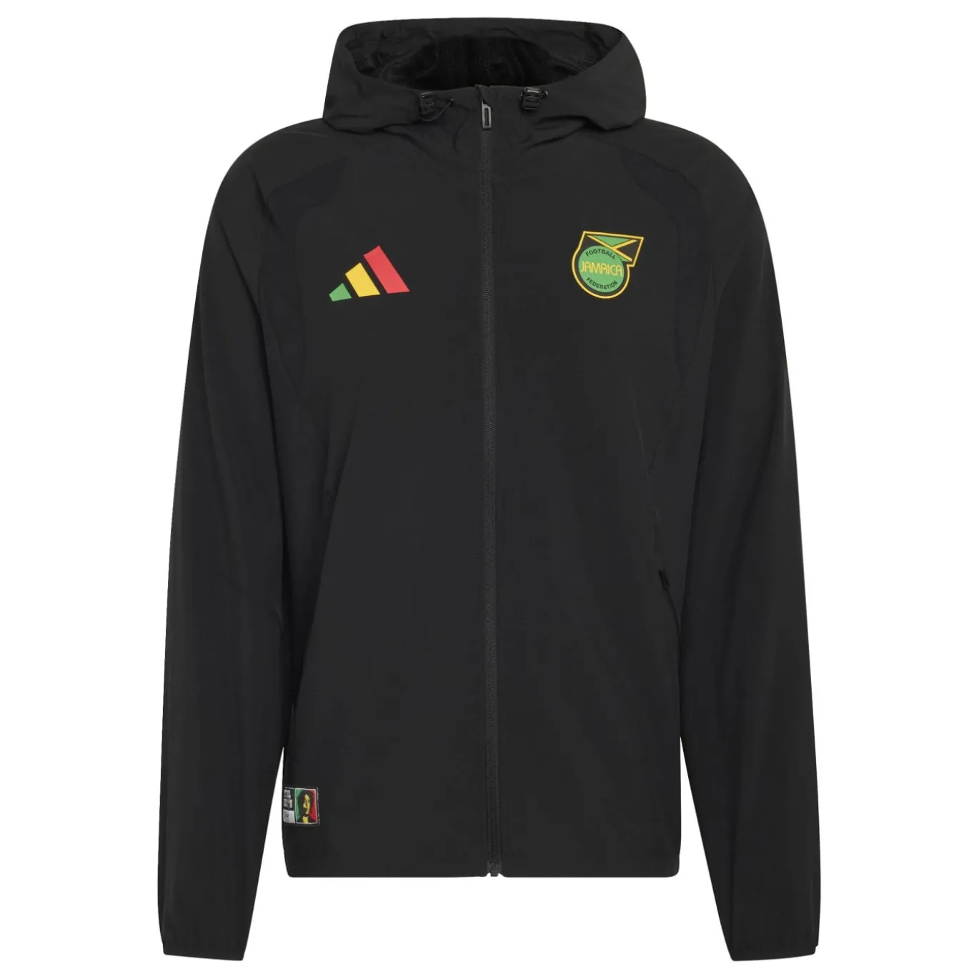 adidas Jamaica x Bob Marley Tiro Travel Trainingsjack 2026-2028 Zwart Groen Geel Rood