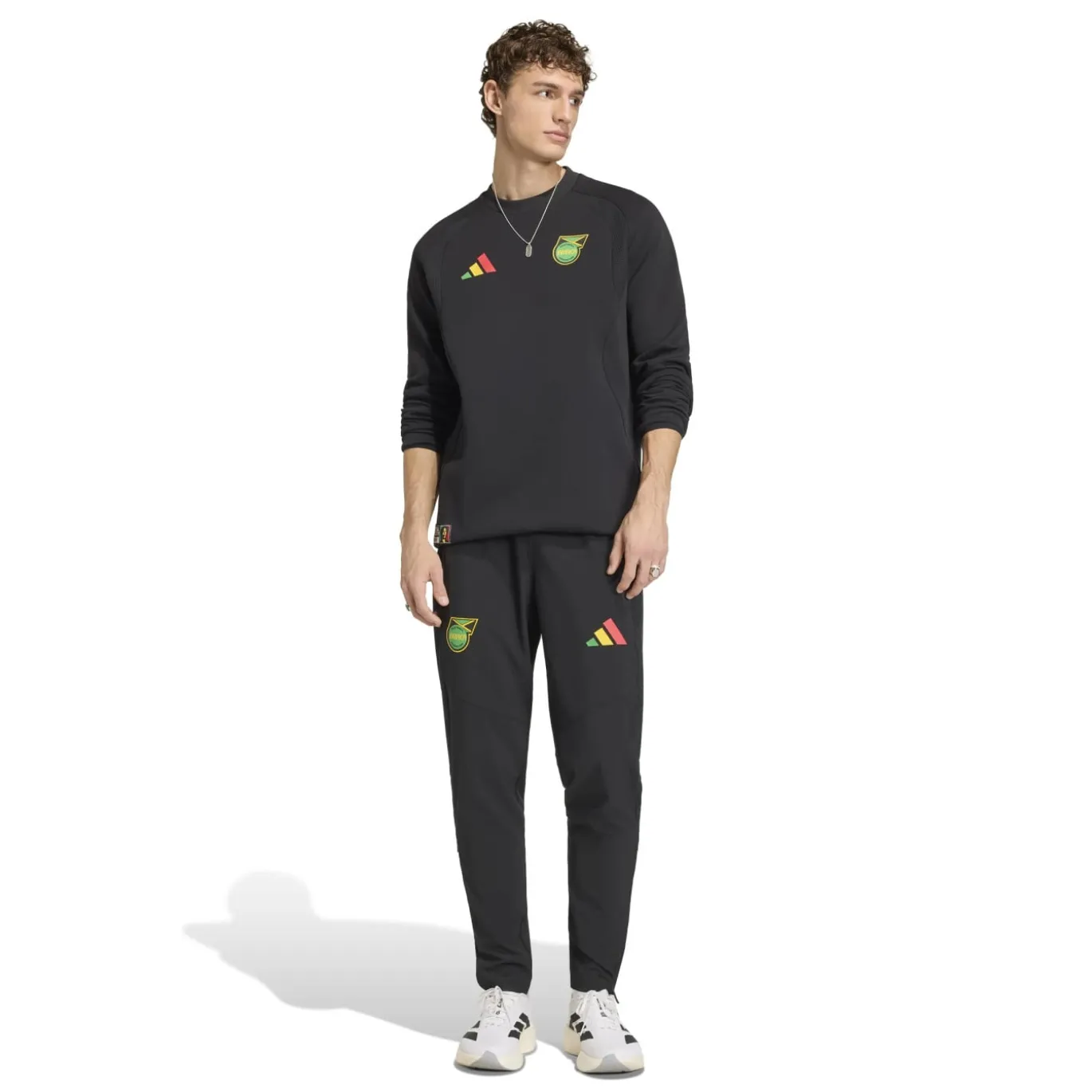 adidas Jamaica x Bob Marley Tiro Travel Crew Trainingspak 2026-2028 Zwart Groen Geel Rood