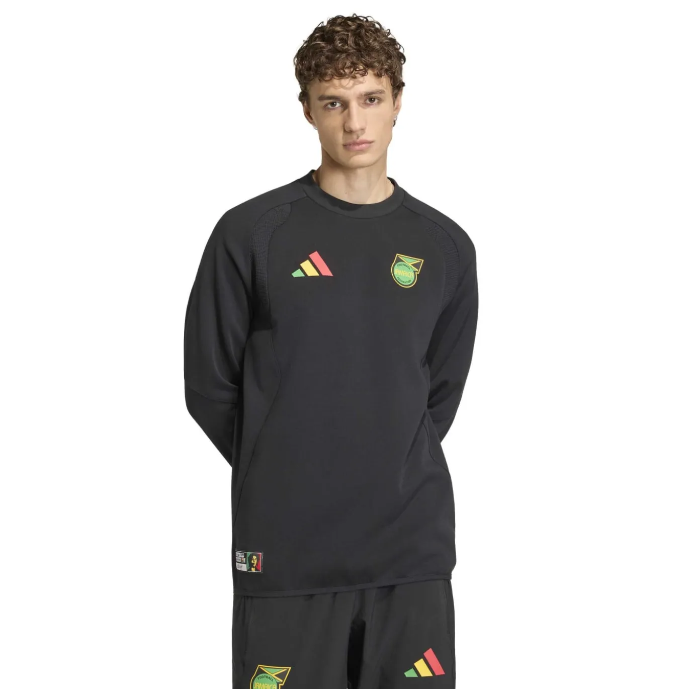 adidas Jamaica x Bob Marley Tiro Travel Crew Trainingspak 2026-2028 Zwart Groen Geel Rood