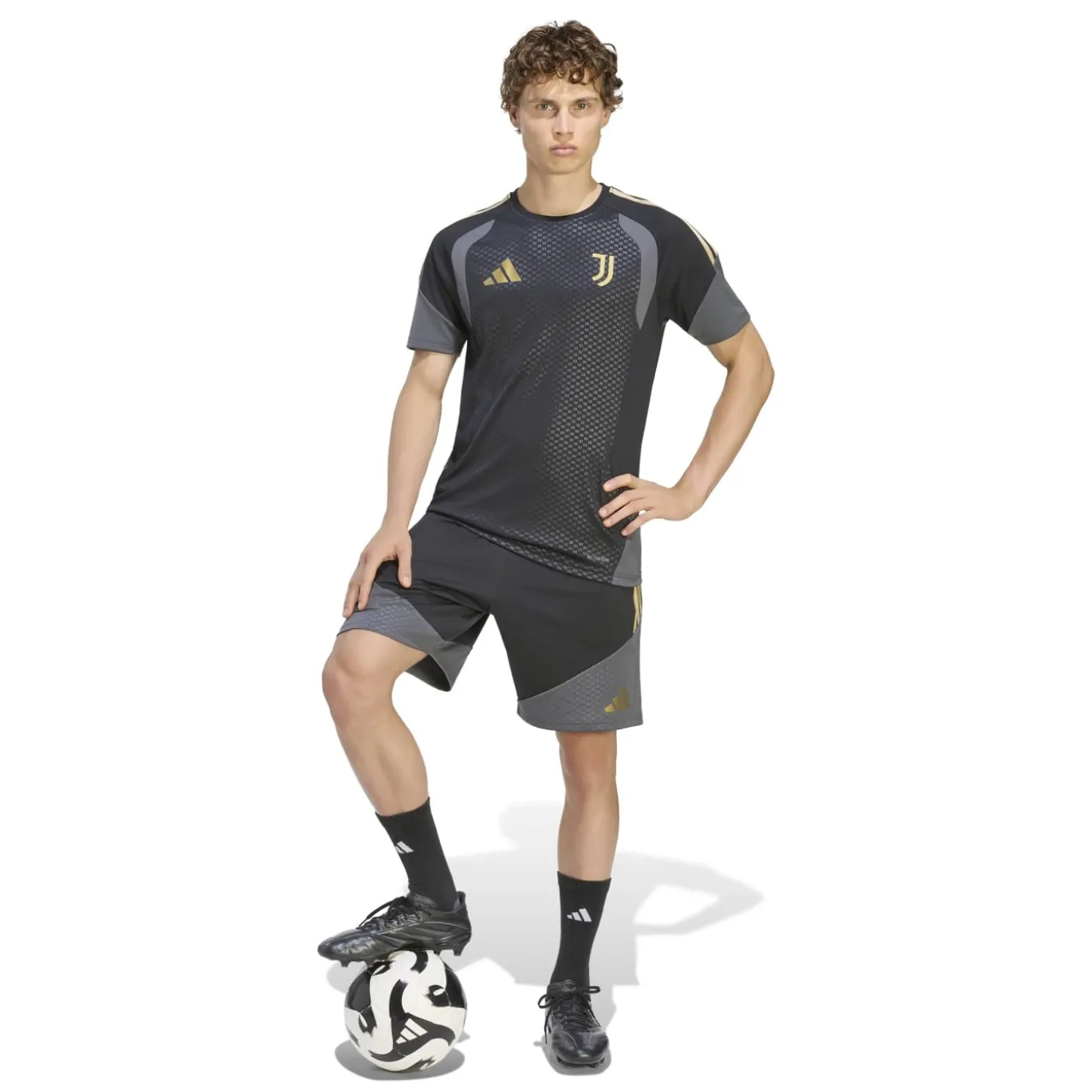 adidas Juventus Europees Trainingsbroekje 2026-2027 Zwart Grijs Goud