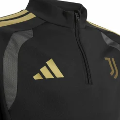 adidas Juventus Europees Trainingspak 1/4-Zip 2026-2027 Kids Zwart Grijs Goud