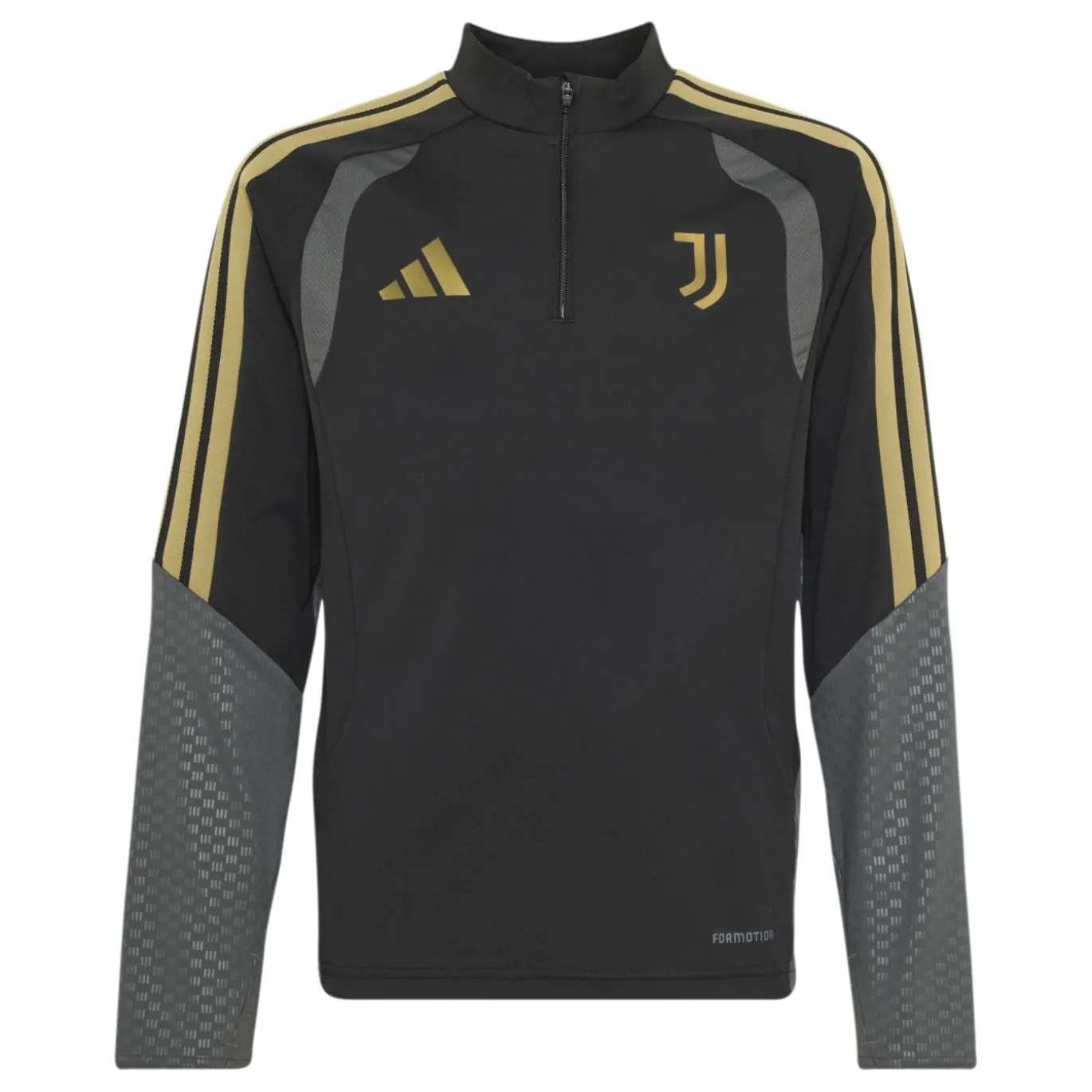 adidas Juventus Europees Trainingspak 1/4-Zip 2026-2027 Kids Zwart Grijs Goud