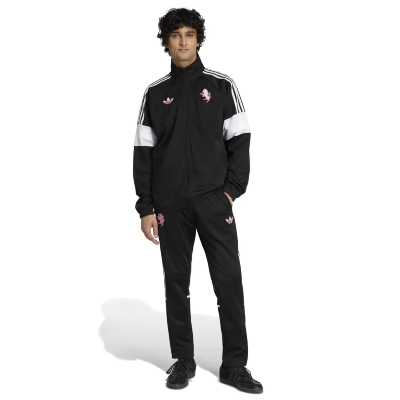 adidas Juventus Lifestyler Trainingspak Full-Zip Zwart Wit Roze