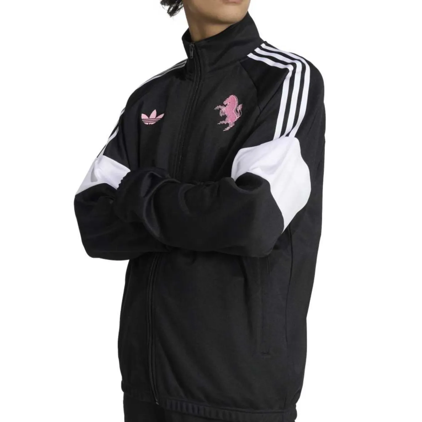 adidas Juventus Lifestyler Trainingspak Full-Zip Zwart Wit Roze