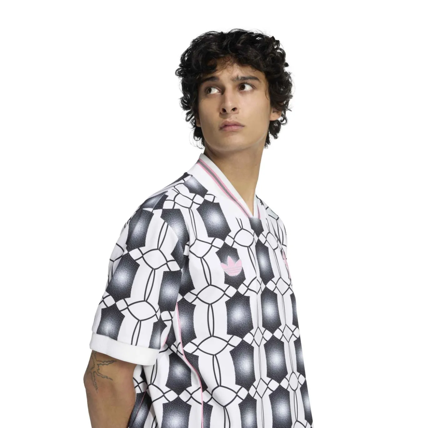 adidas Juventus Lifestyler T-Shirt Wit Zwart Roze