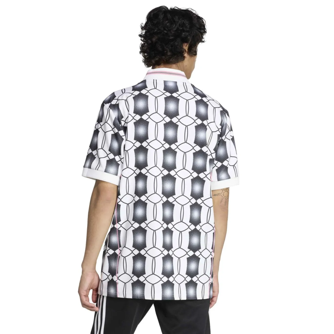 adidas Juventus Lifestyler T-Shirt Wit Zwart Roze