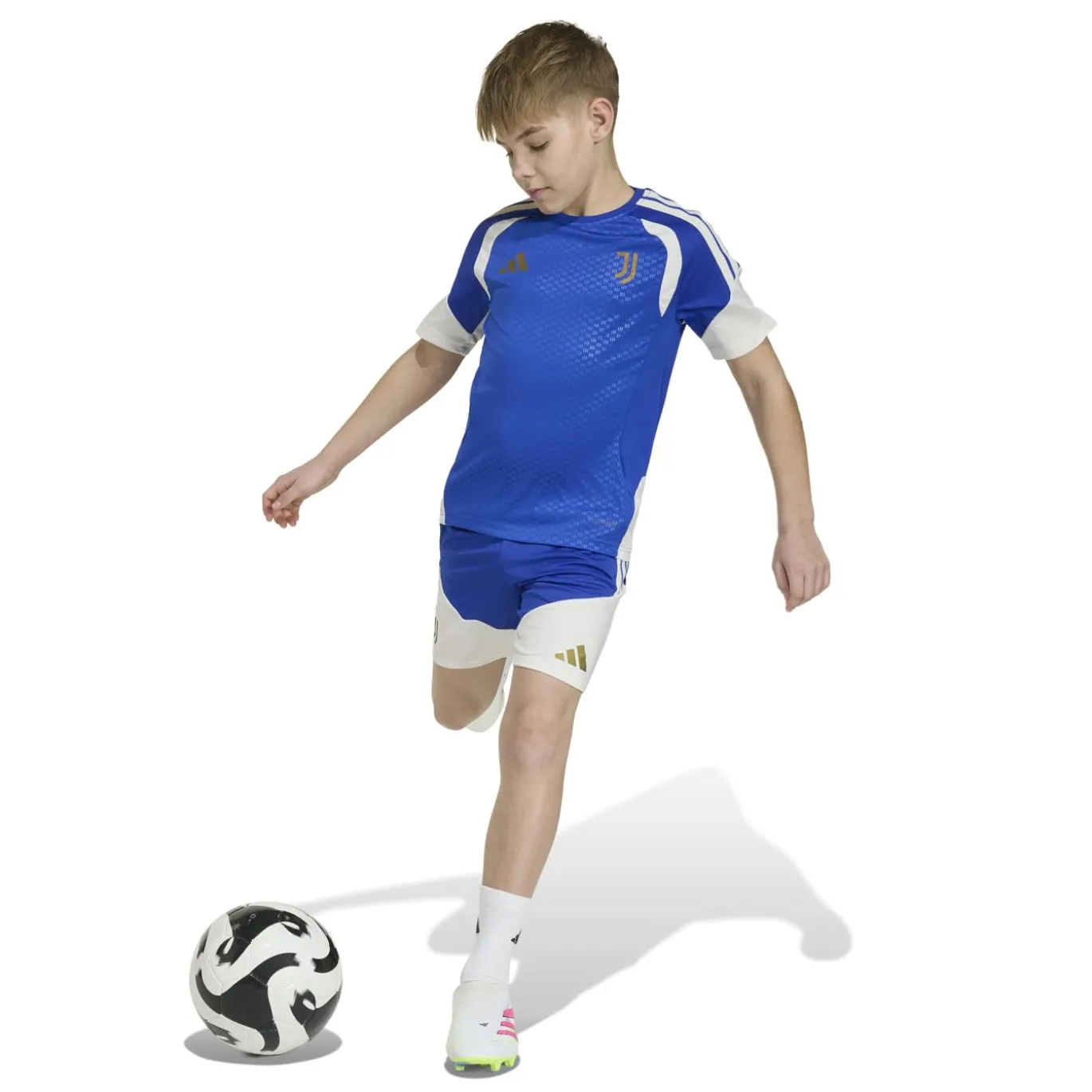 adidas Juventus Trainingsbroekje 2026-2027 Kids Blauw Wit Goud