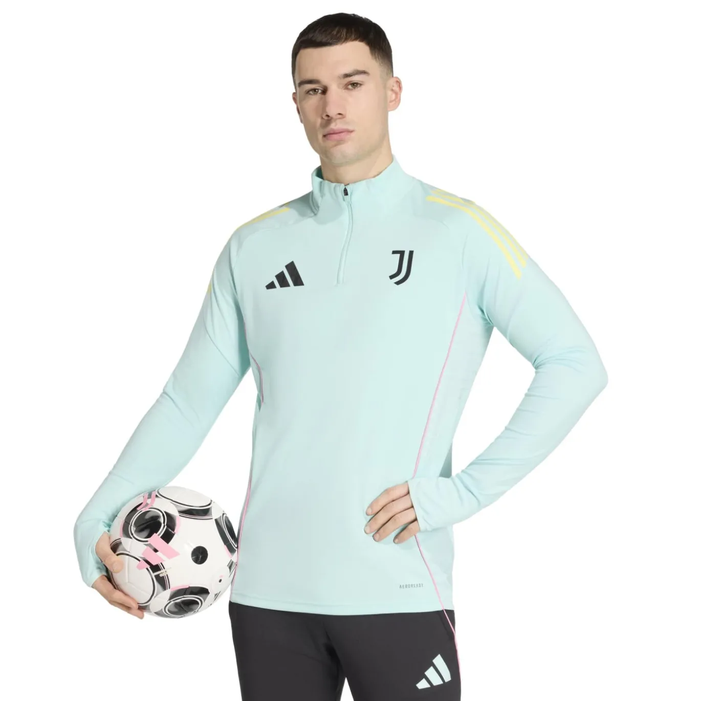 adidas Juventus Trainingspak 1/4-Zip 2025-2026 Lichtblauw Zwart