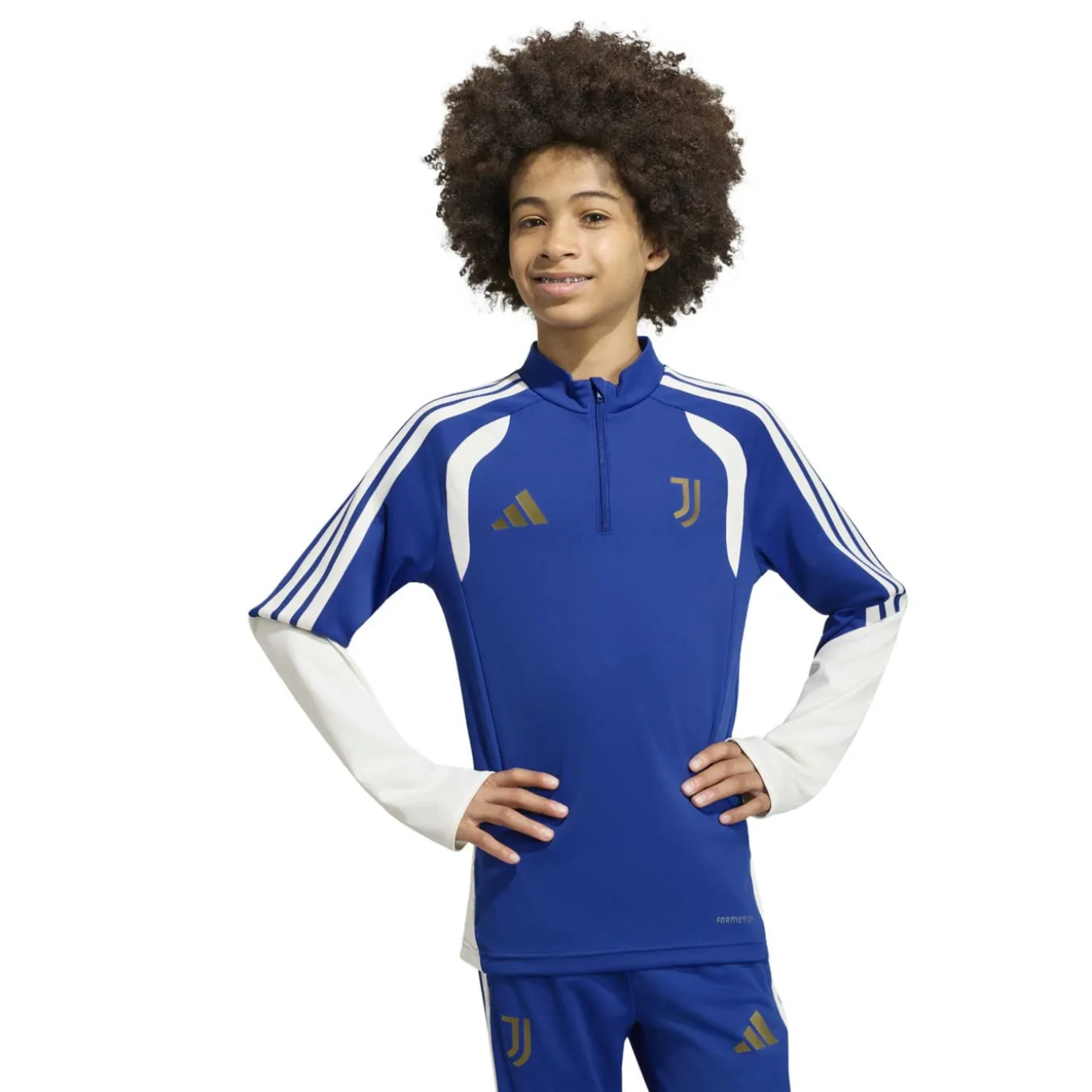 adidas Juventus Trainingspak 1/4-Zip 2026-2027 Kids Blauw Wit Goud