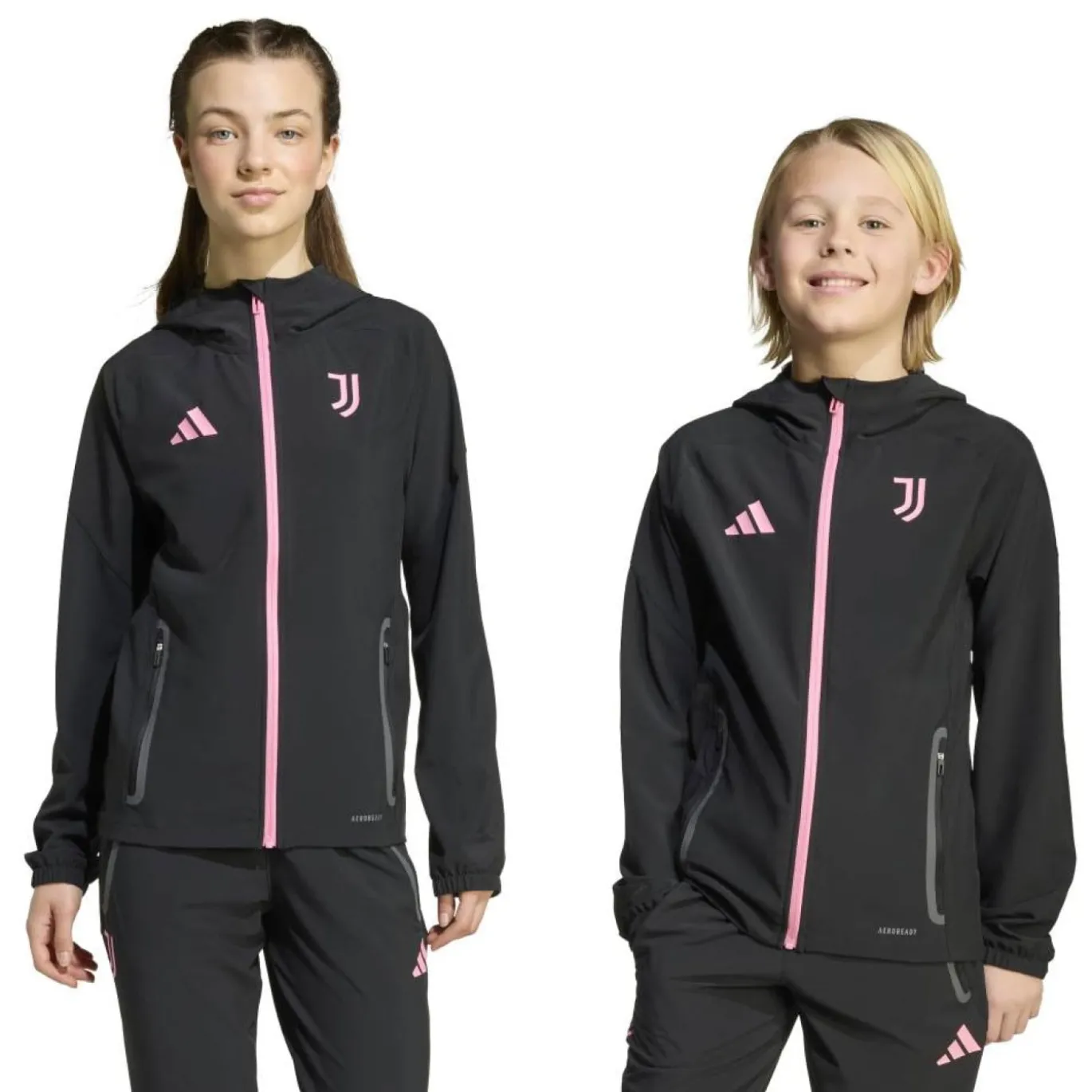 adidas Juventus Vis Tech Vest Kids Zwart Roze