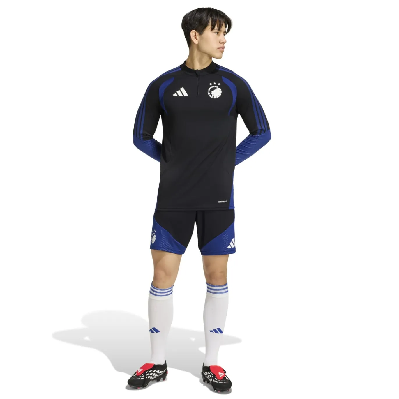 adidas Kopenhagen Trainingstrui 1/4-Zip 2026-2027 Zwart Donkerblauw Wit
