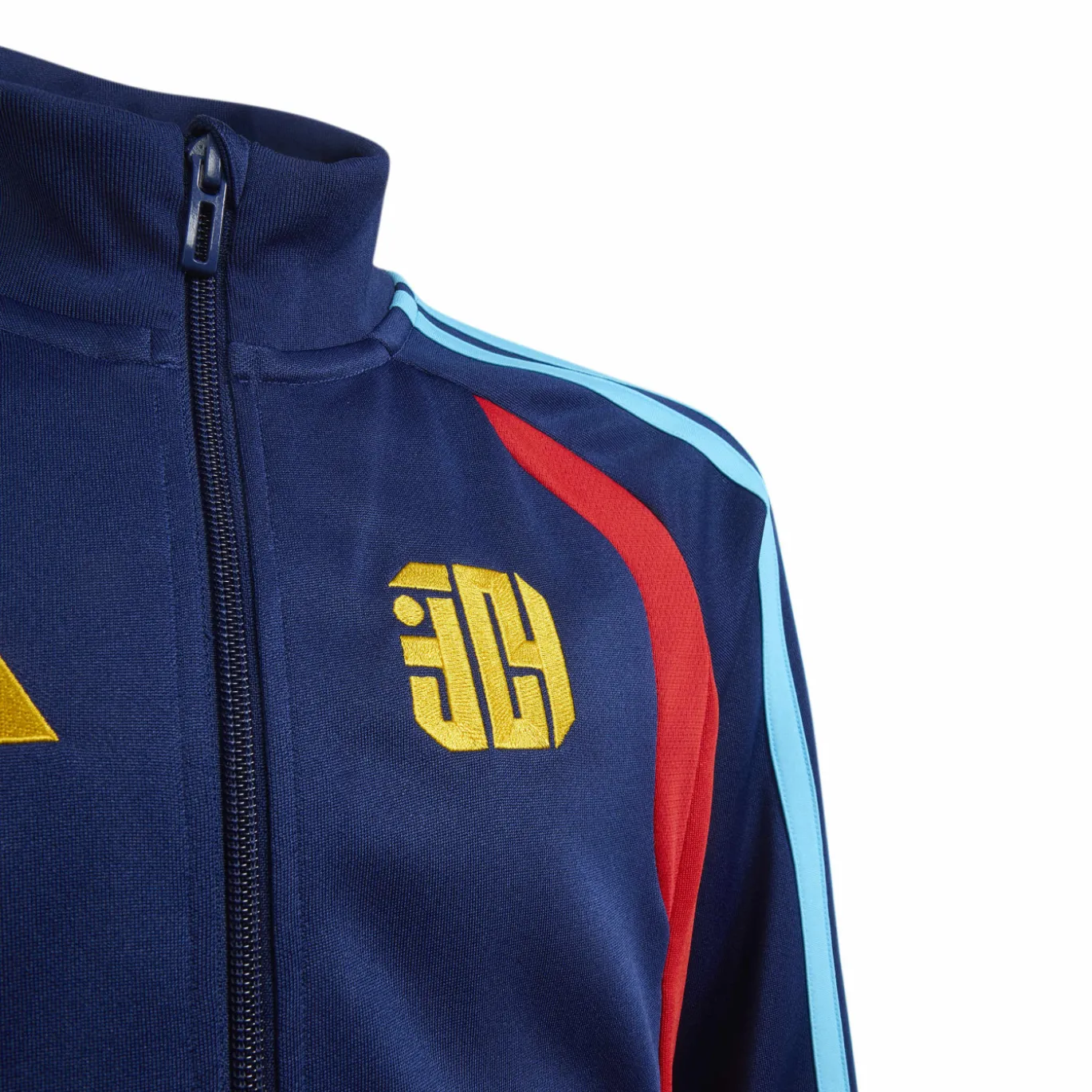 adidas Lamine Yamal Trainingsjack Kids Donkerblauw Rood Blauw Oranje