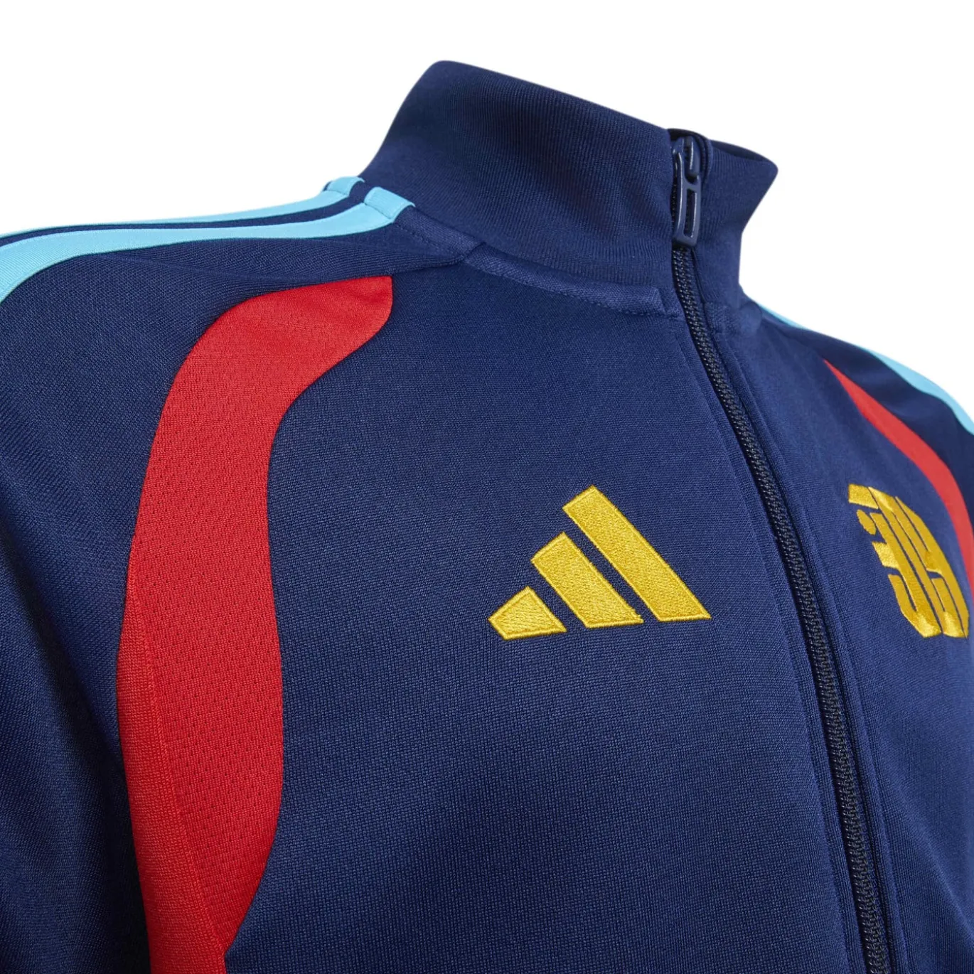 adidas Lamine Yamal Trainingspak Kids Donkerblauw Rood Blauw Oranje