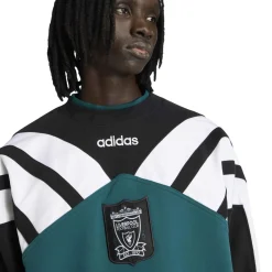 adidas Liverpool Crew Sweater 1995-1996 Zwart Groen Wit