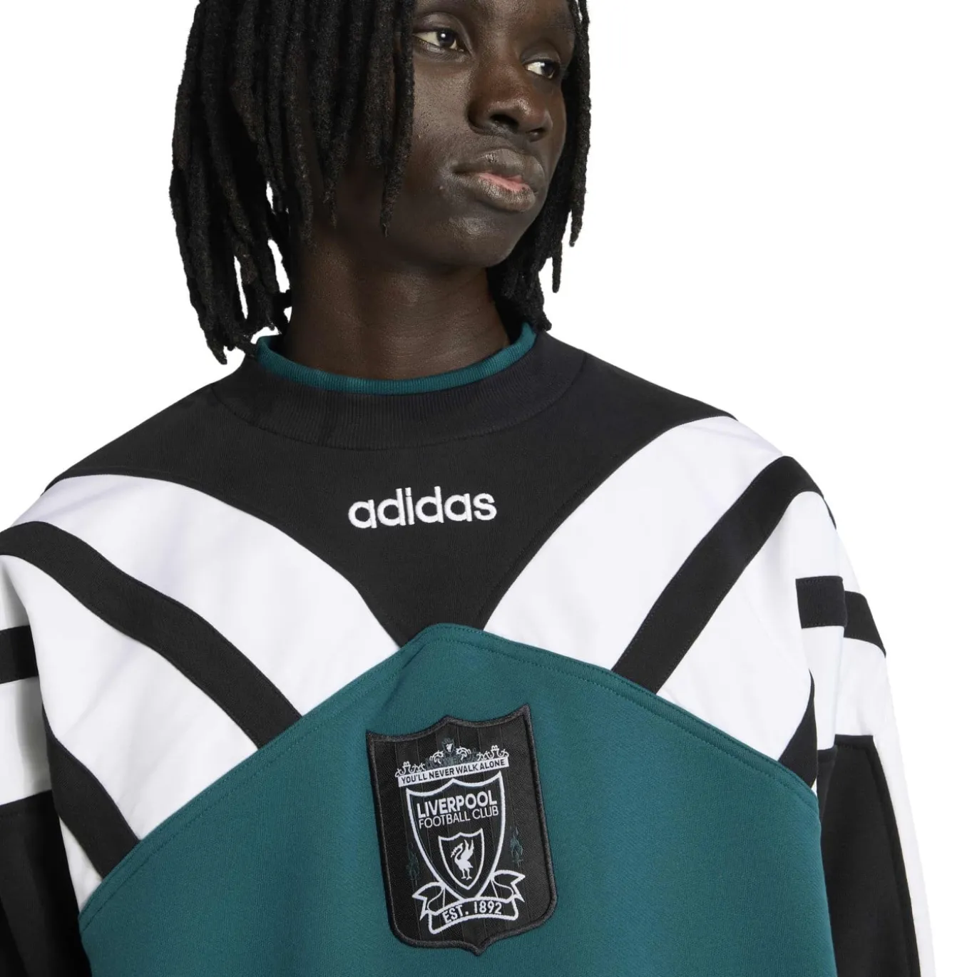 adidas Liverpool Crew Trainingspak 1995-1996 Zwart Groen Wit