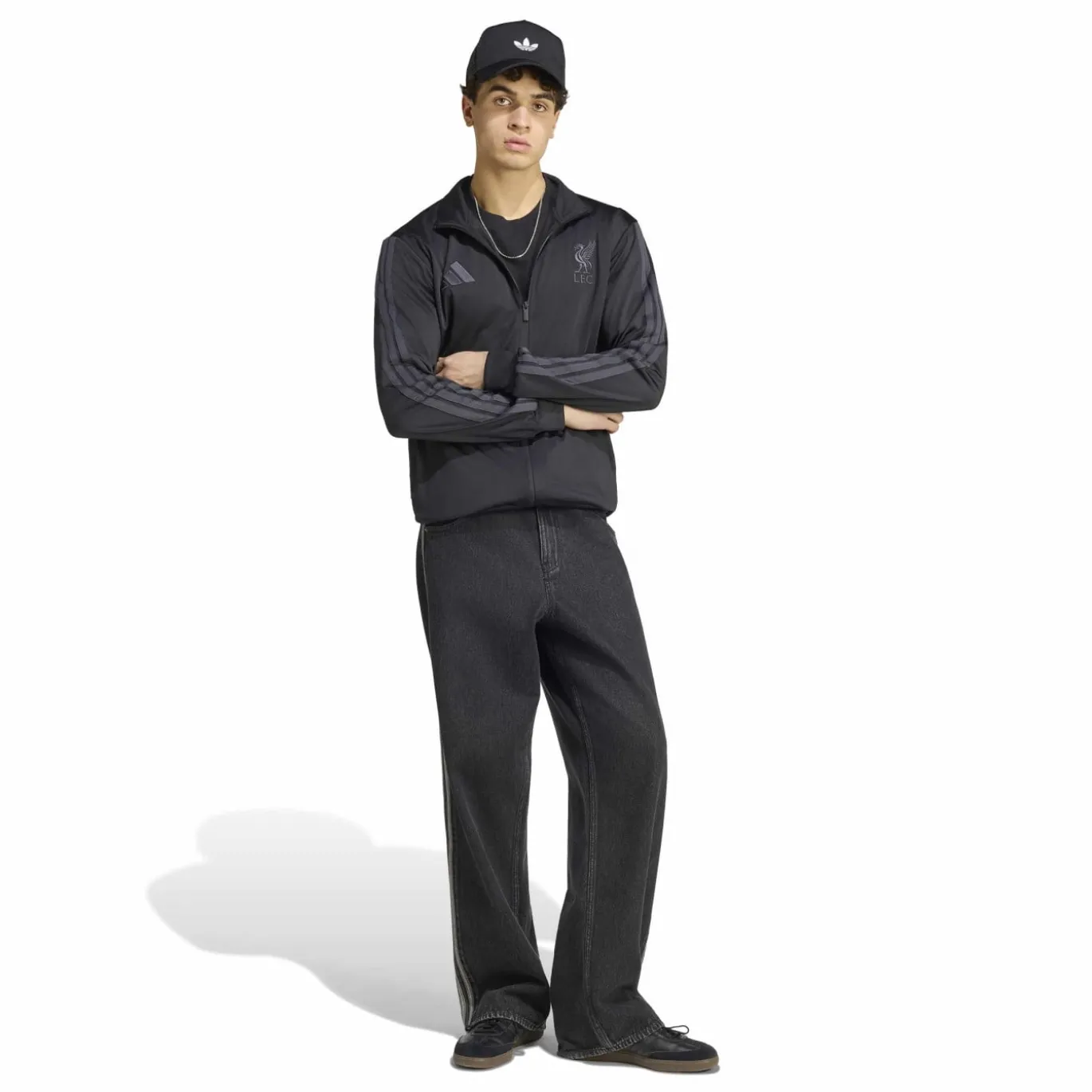 adidas Liverpool DNA Trainingsjack 2026-2027 Zwart Donkergrijs