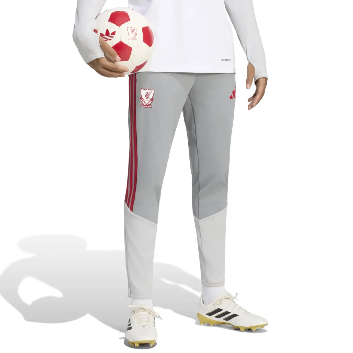 adidas Liverpool Europees Trainingsbroek 2026-2027 Grijs Rood Wit