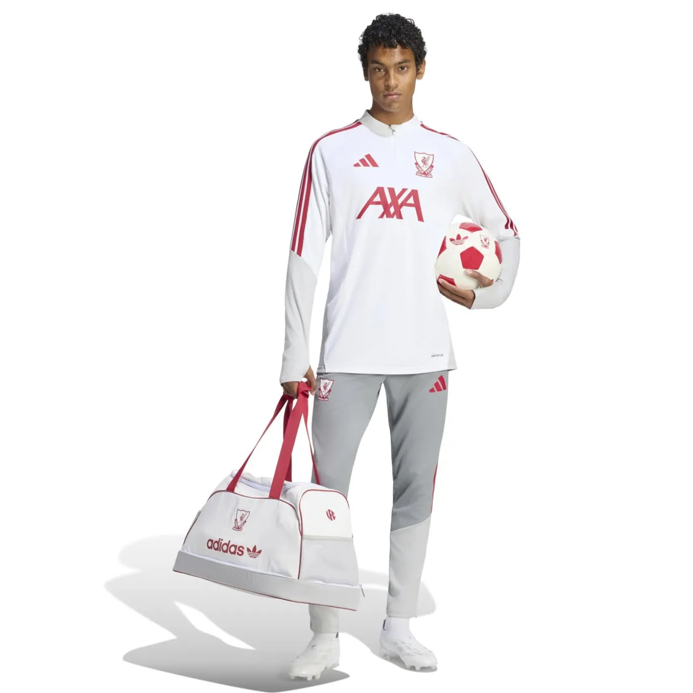 adidas Liverpool Europees Trainingspak 1/4-Zip 2026-2027 Wit Grijs Rood