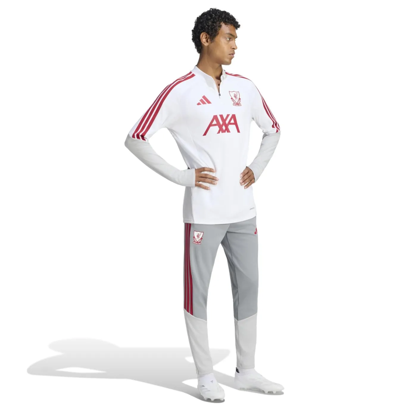 adidas Liverpool Europees Trainingspak 1/4-Zip 2026-2027 Wit Grijs Rood