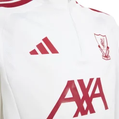 adidas Liverpool Europees Trainingspak 1/4-Zip 2026-2027 Kids Wit Grijs Rood