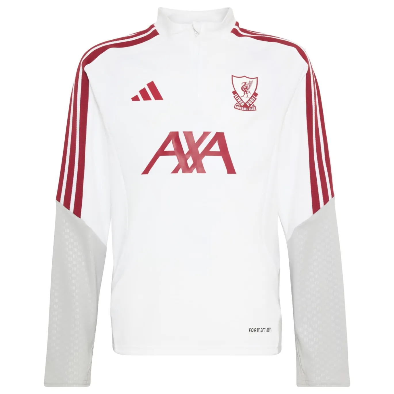 adidas Liverpool Europees Trainingspak 1/4-Zip 2026-2027 Kids Wit Grijs Rood
