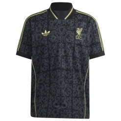 adidas Liverpool Lifestyler T-Shirt Donkergrijs Zwart Goud