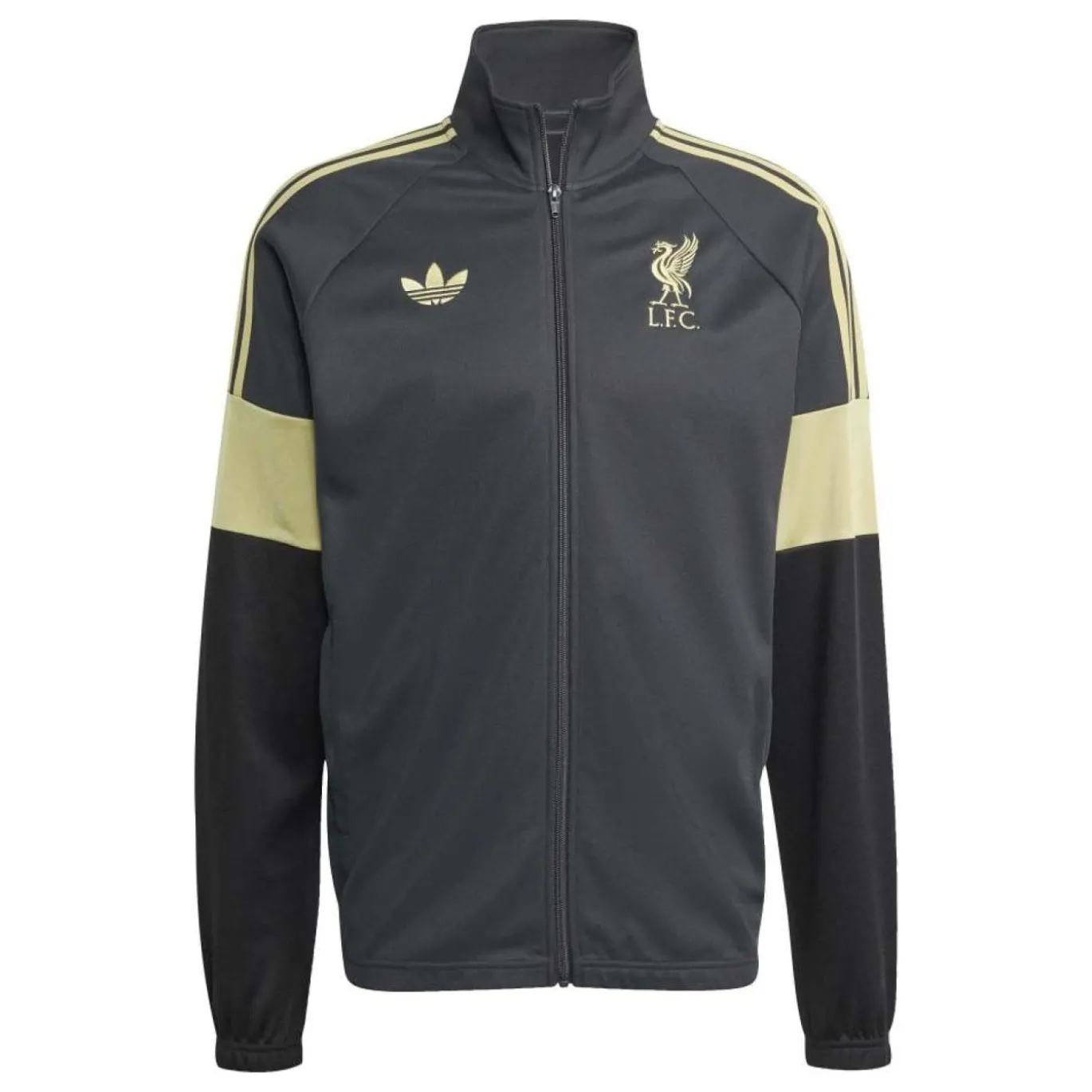 adidas Liverpool Lifestyler Trainingsjack Donkergrijs Goud Zwart