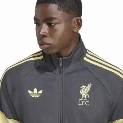adidas Liverpool Lifestyler Trainingsjack Donkergrijs Goud Zwart
