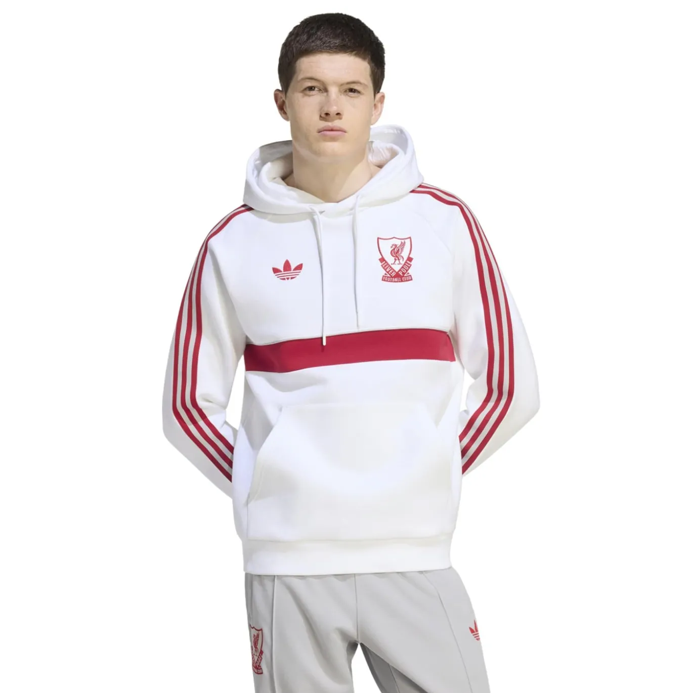 adidas Liverpool Originals Crew Trainingspak Wit Grijs Rood