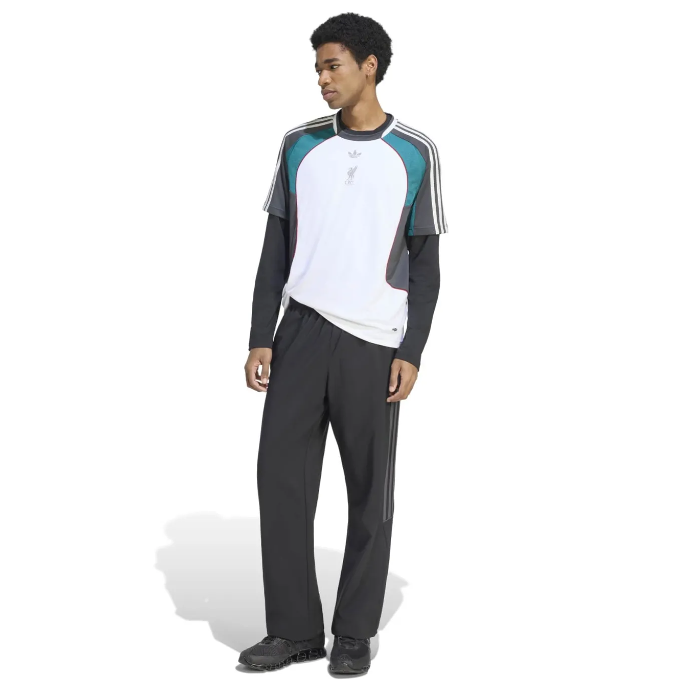 adidas Liverpool Originals Pre-Match Trainingsshirt Wit Turquoise Donkergrijs Zilver