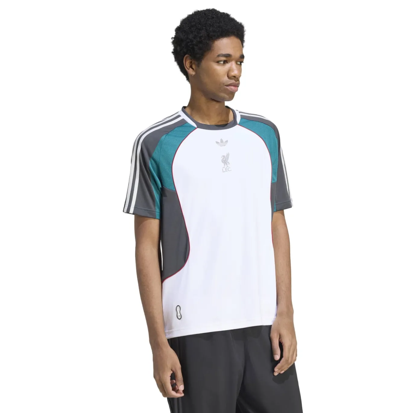 adidas Liverpool Originals Pre-Match Trainingsshirt Wit Turquoise Donkergrijs Zilver