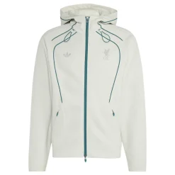 adidas Liverpool Originals Trainingsjack Lichtgrijs Turquoise Zilver