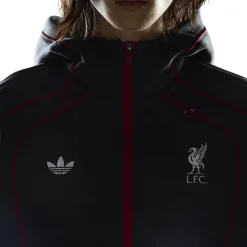 adidas Liverpool Originals Trainingsjack Donkergrijs Rood Zilver