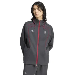 adidas Liverpool Originals Trainingsjack Donkergrijs Rood Zilver
