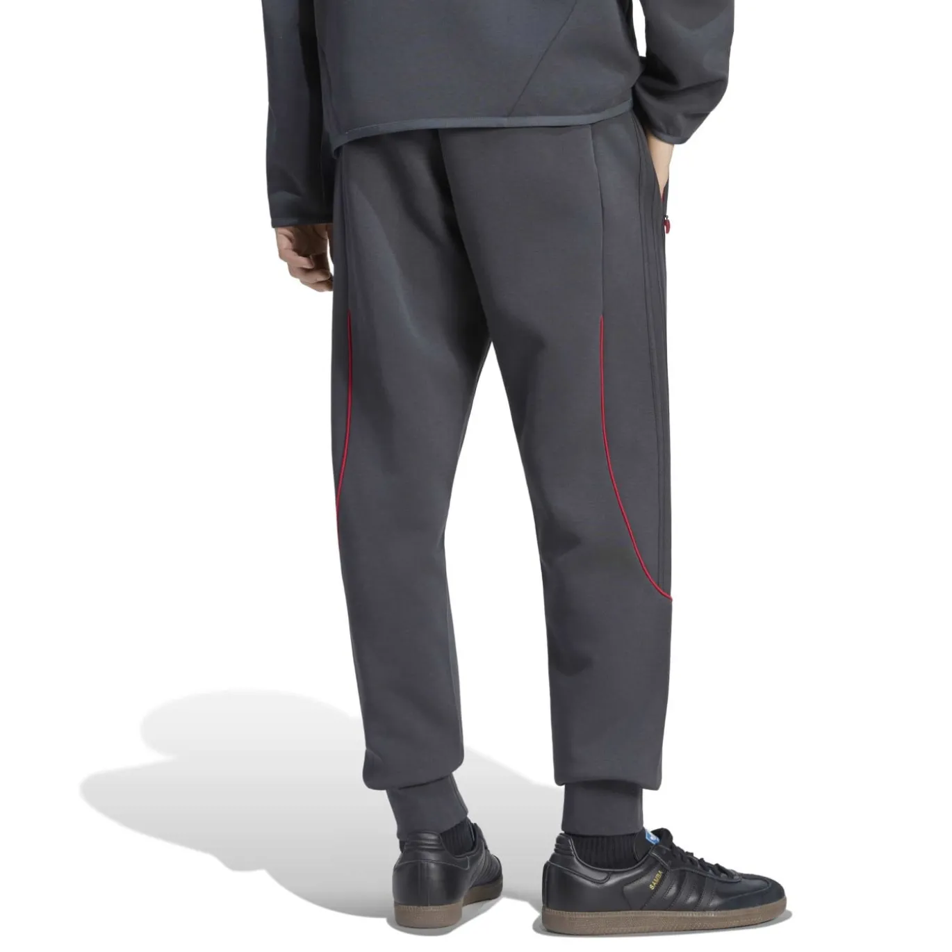 adidas Liverpool Originals Trainingsbroek Donkergrijs Rood Zilver