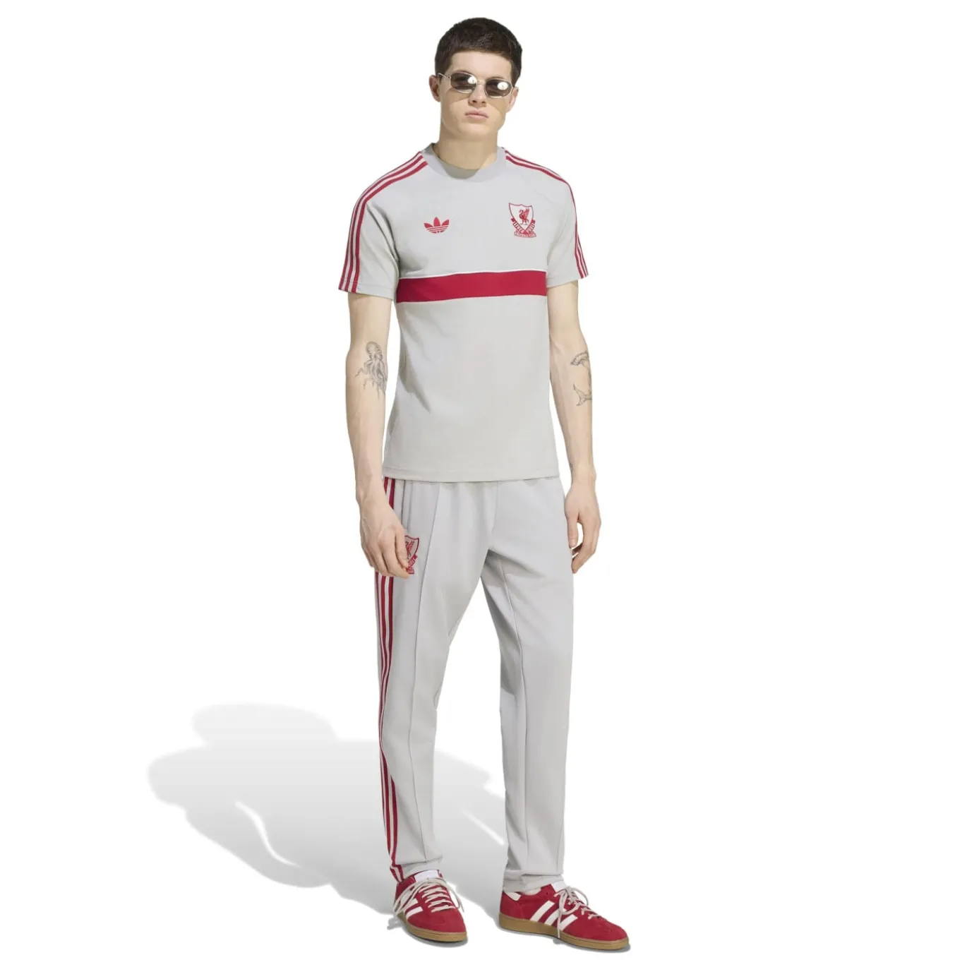 adidas Liverpool Originals T-Shirt Grijs Rood