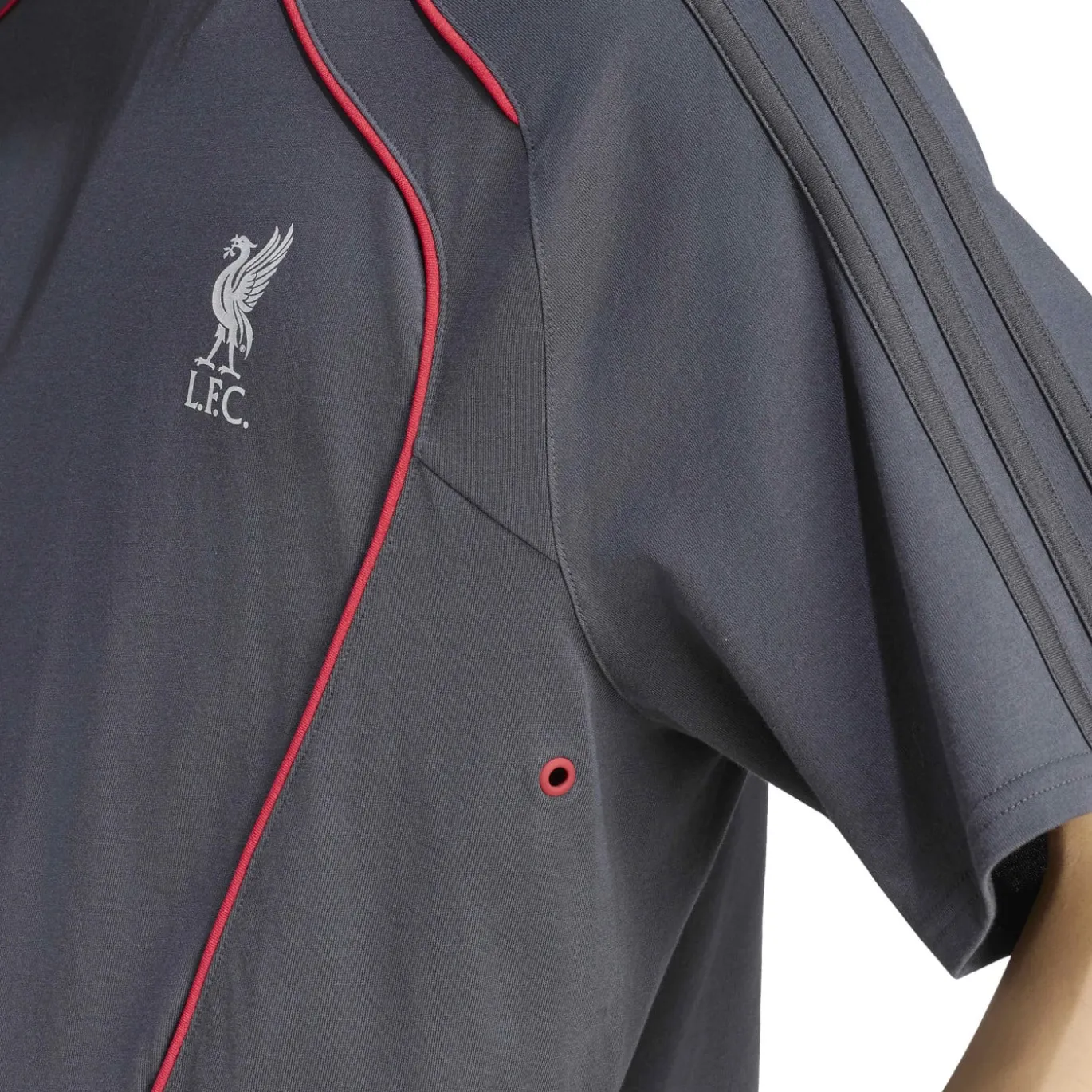adidas Liverpool Originals T-Shirt Donkergrijs Zilver Rood