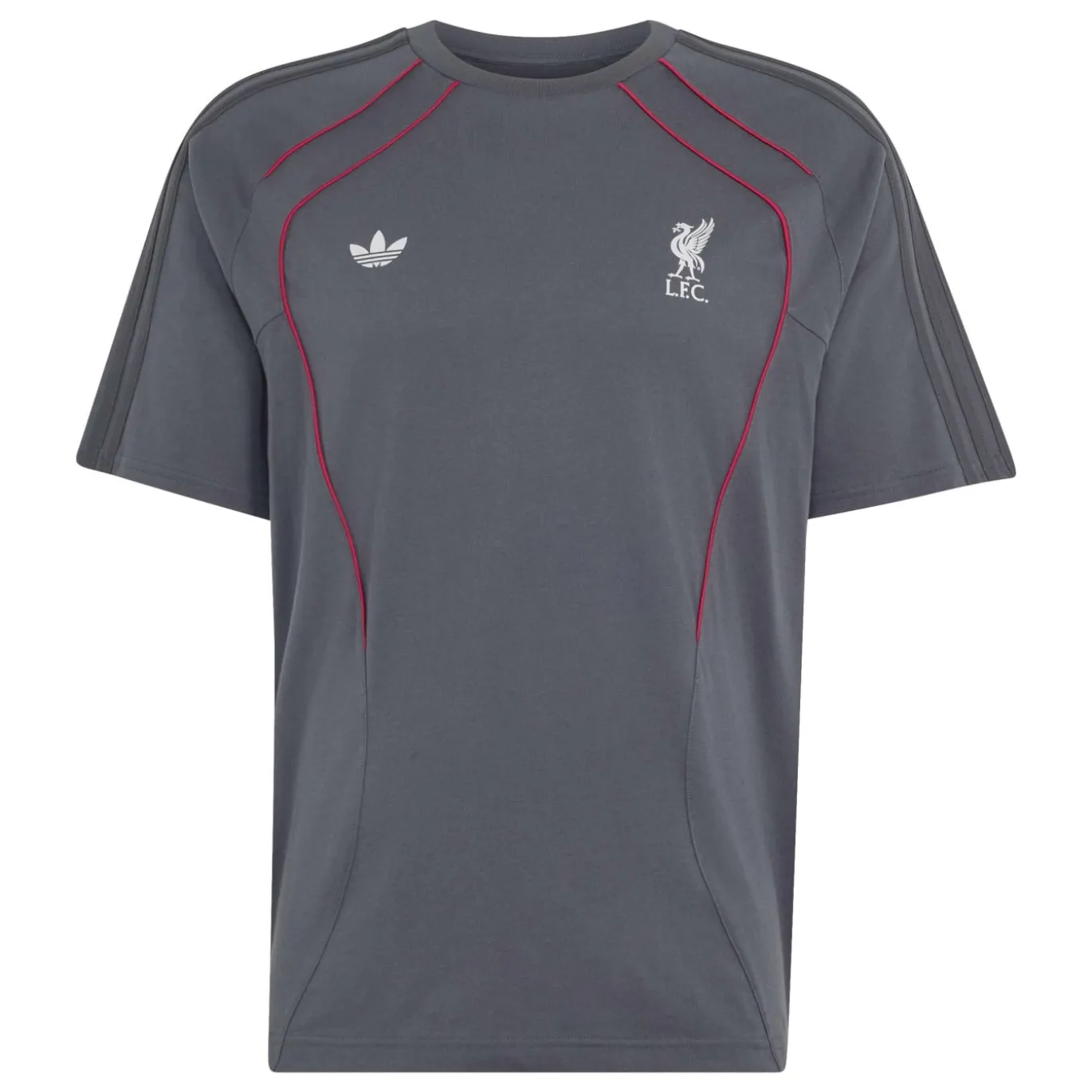 adidas Liverpool Originals T-Shirt Donkergrijs Zilver Rood