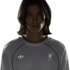 adidas Liverpool Originals T-Shirt Lange Mouwen Wit Zilver Zwart