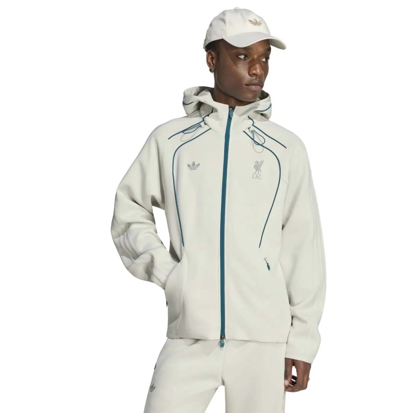 adidas Liverpool Originals Trainingspak Lichtgrijs Blauw Zilver